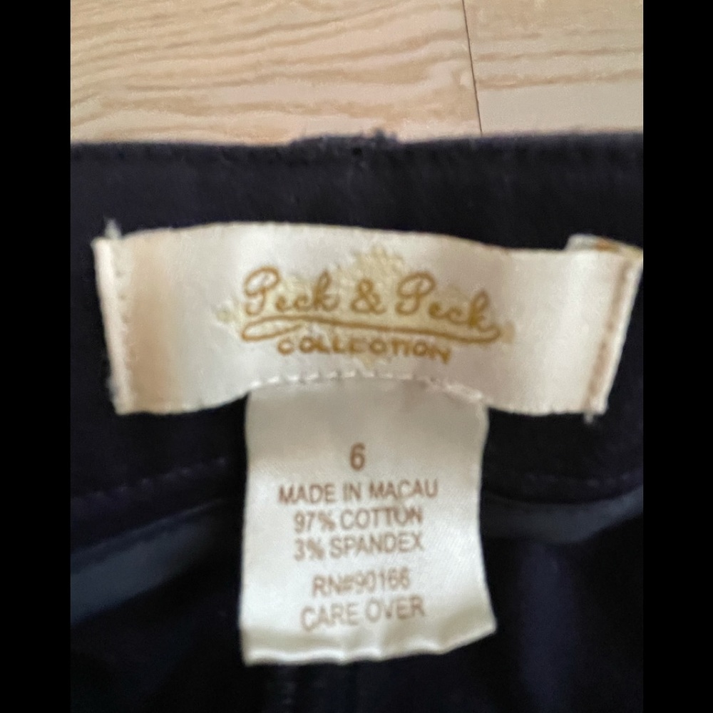 Peck and Peck Navy Pants 6 (but fits like a 4)EUC - Picture 5 of 14